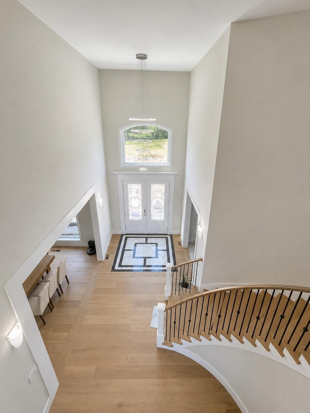 Grand foyer and staircase from above