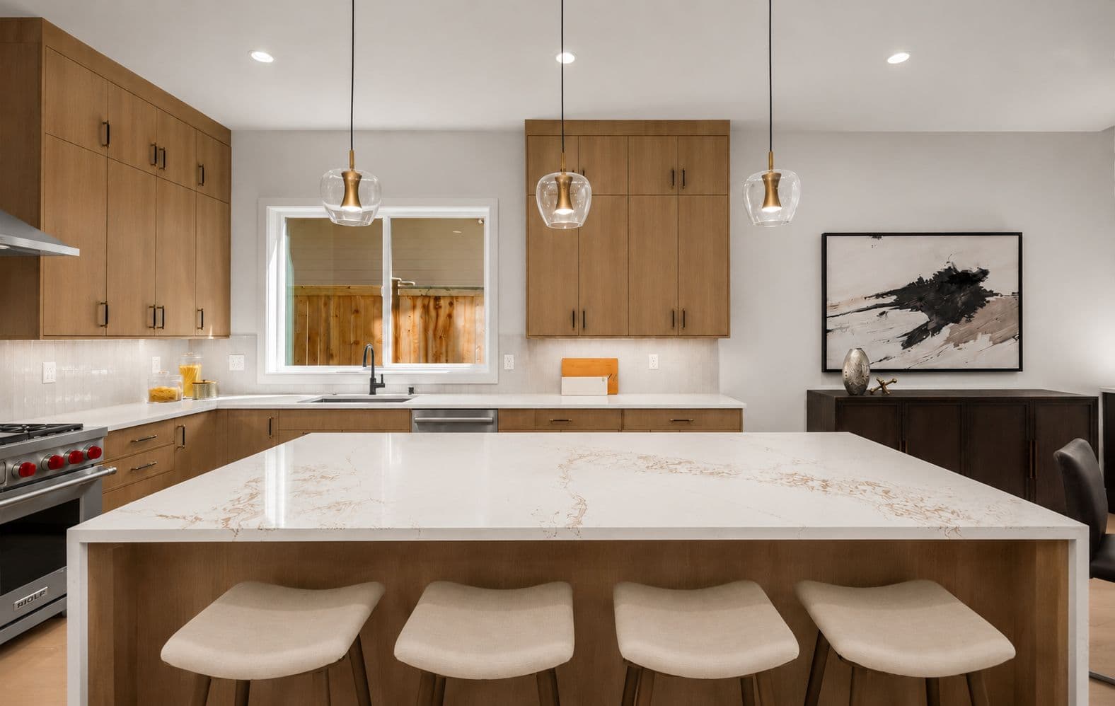 Custom kitchen with large island